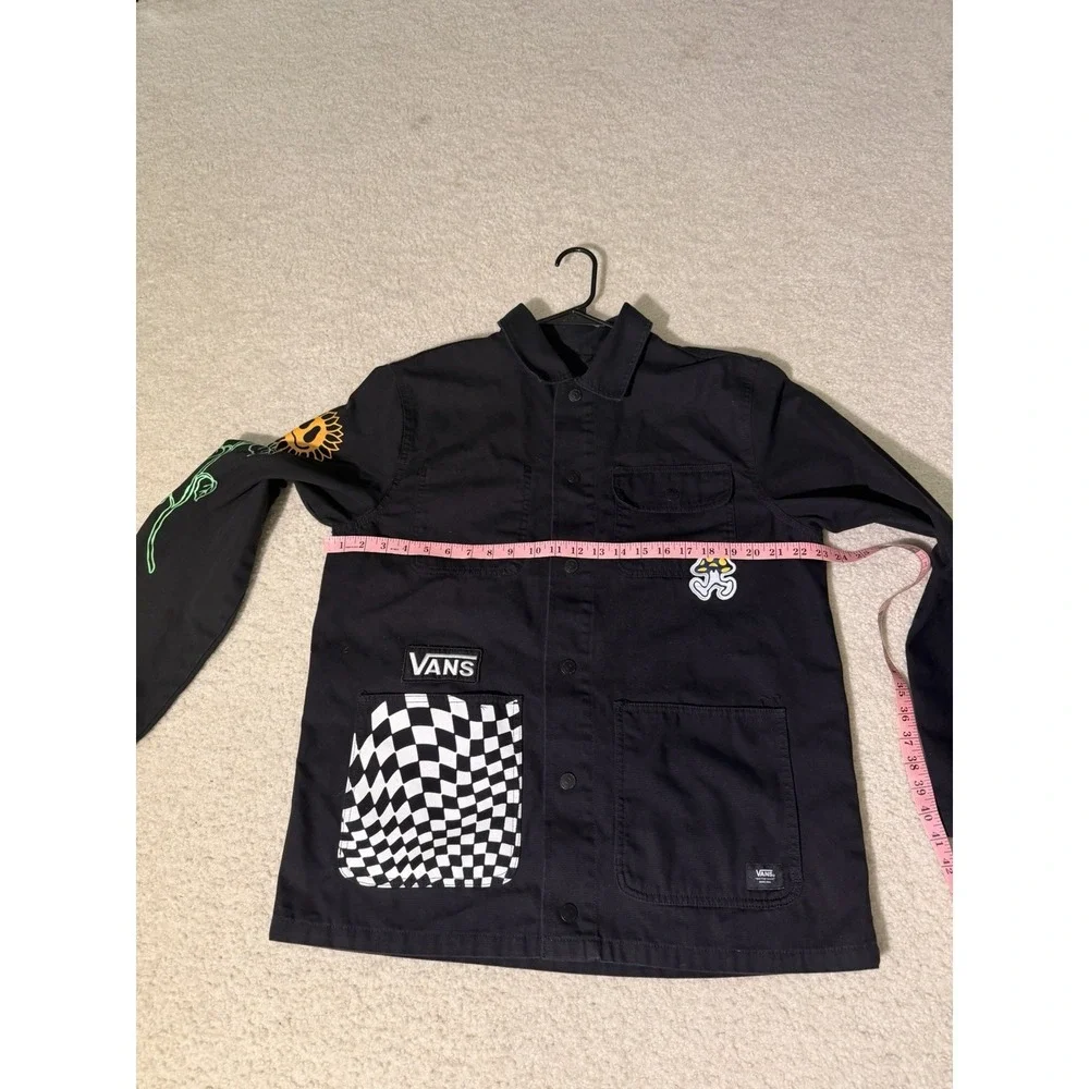 Vans Micro Dazed Drill Chore Coat Black Denim Jacket Tyson Peterson Graphic Logo